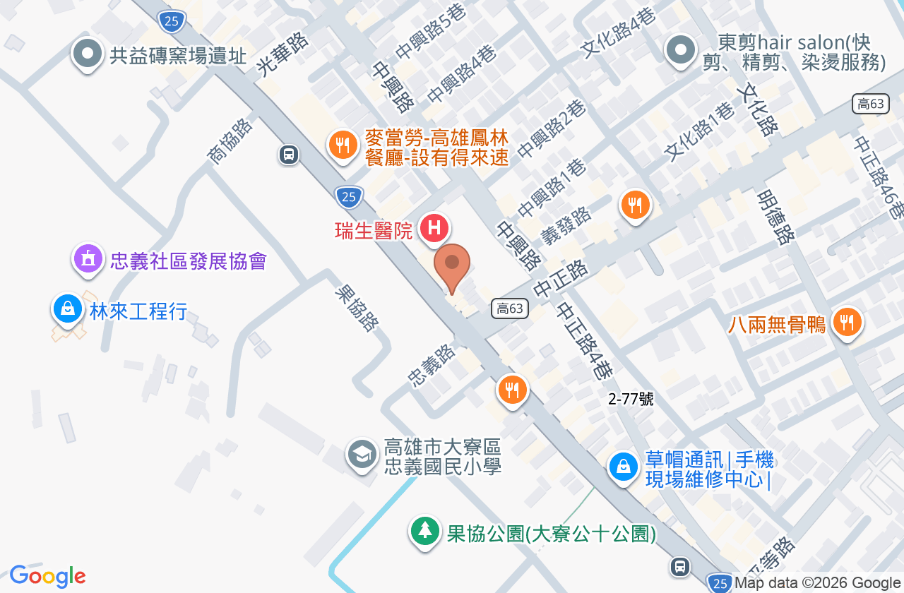 瑞昇牙醫診所 位置地圖