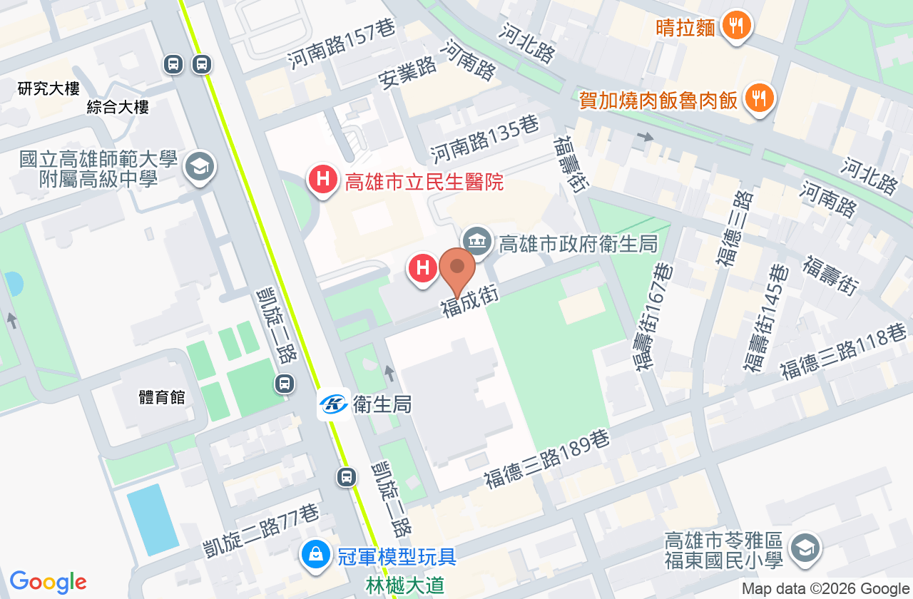 高雄市立中醫醫院 位置地圖