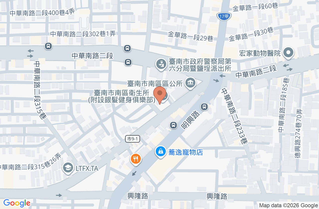 臺南市南區衛生所 位置地圖
