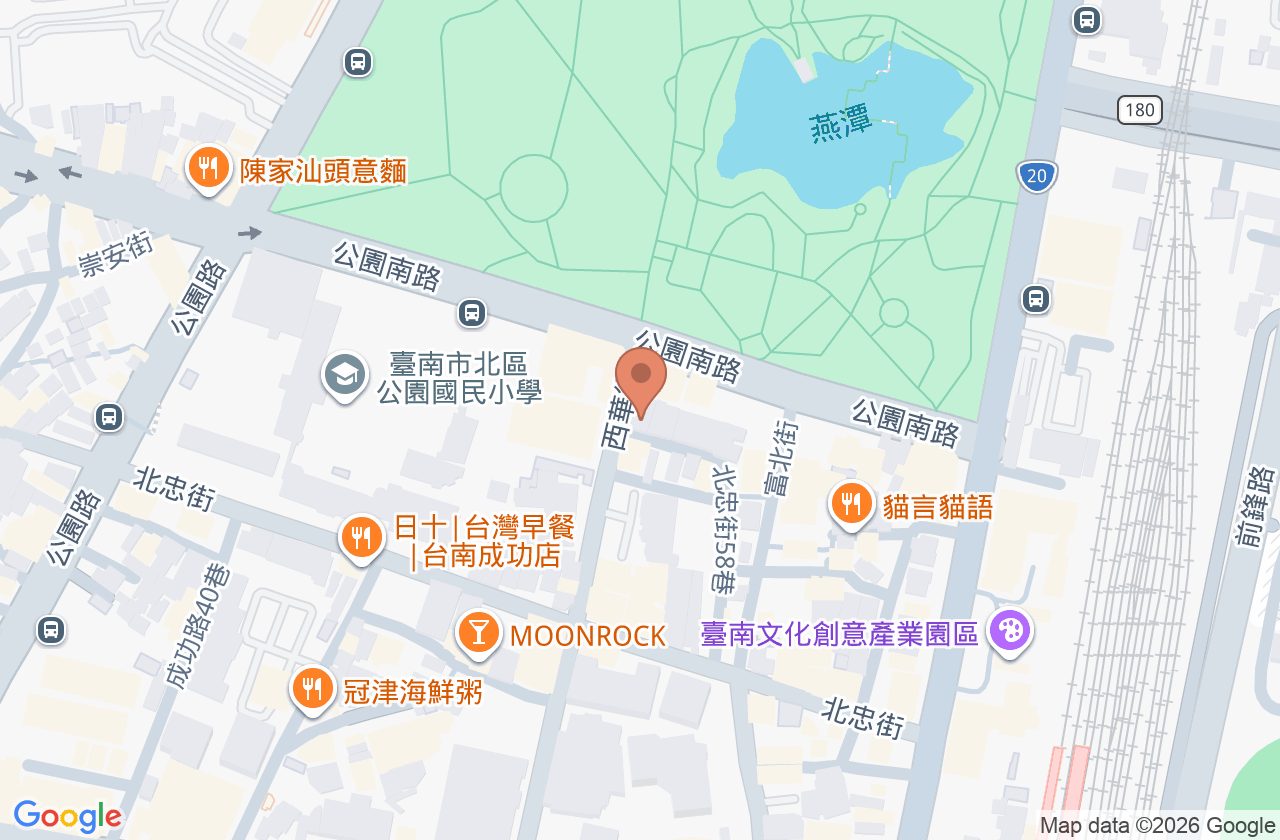 臺南巿北區衛生所 位置地圖