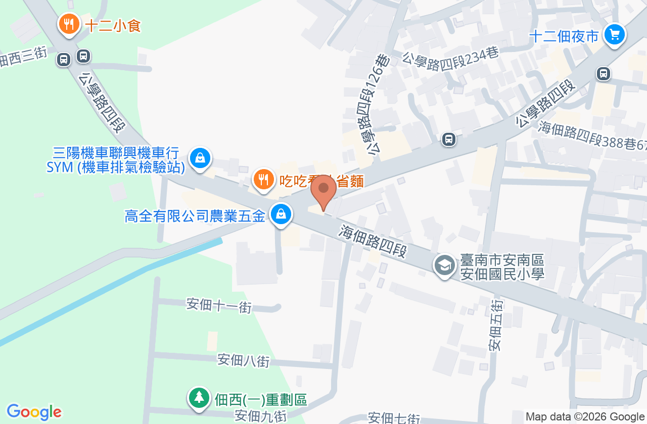 台南市安南區衛生所 位置地圖