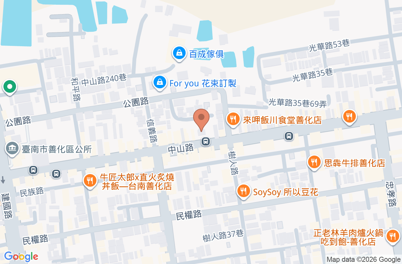 臺南市善化區衛生所 位置地圖