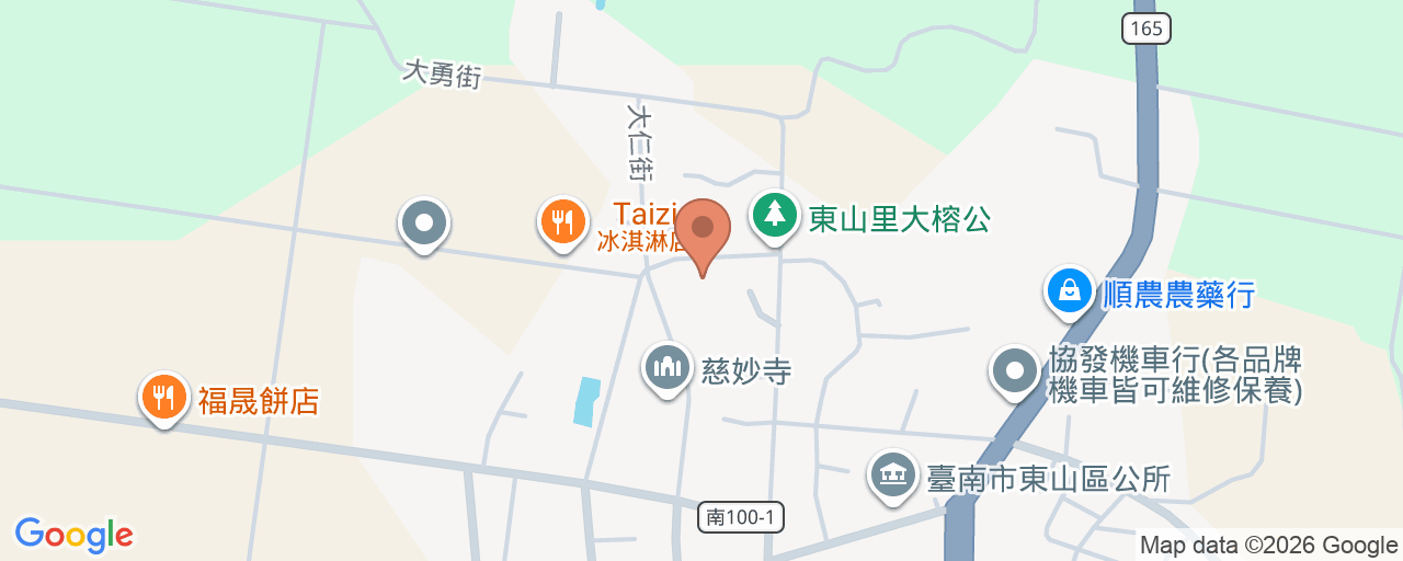 臺南市東山區衛生所 位置地圖