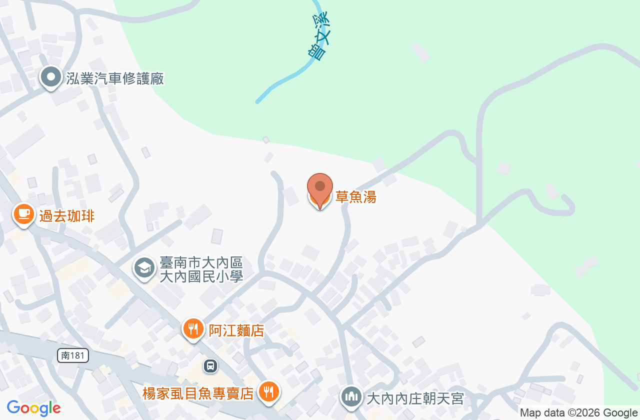 臺南市大內區衛生所 位置地圖