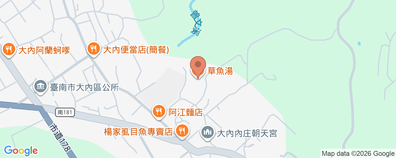 臺南市大內區衛生所 位置地圖