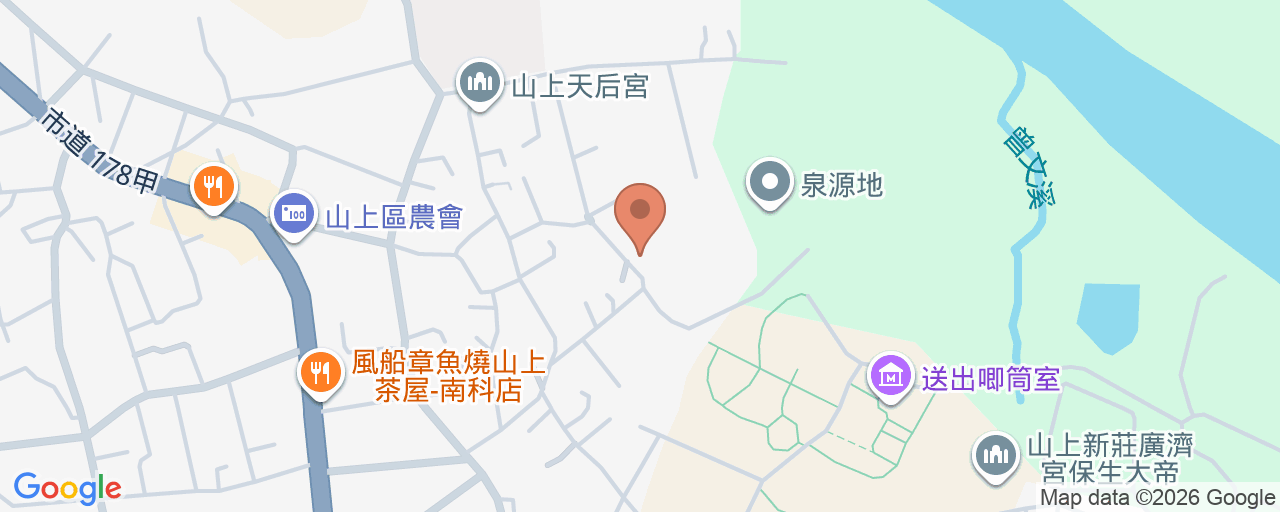 臺南市山上區衛生所 位置地圖