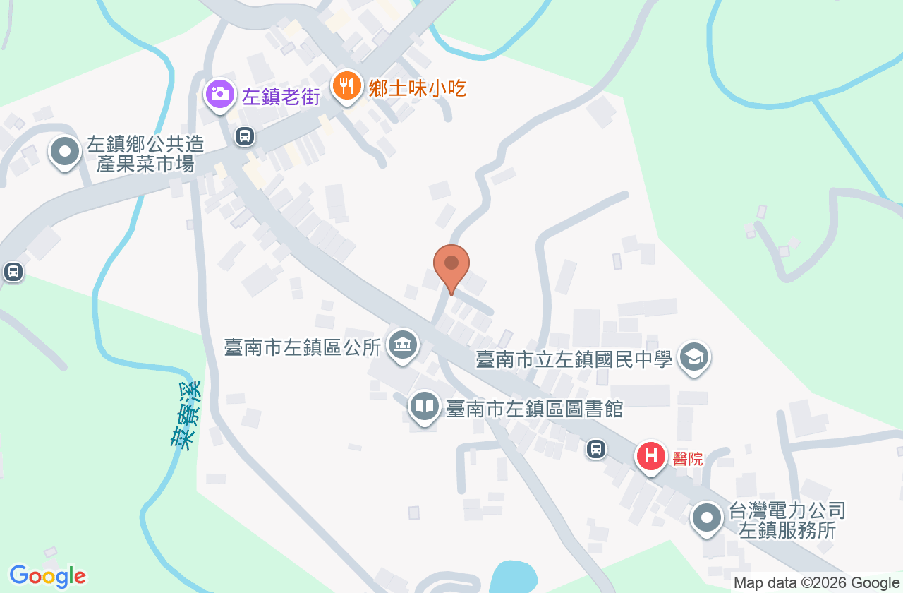 臺南市左鎮區衛生所 位置地圖