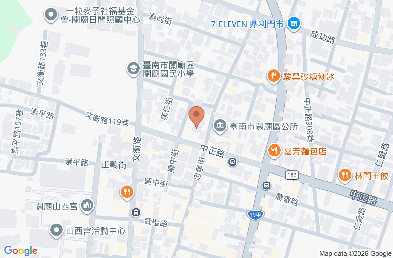 台南市關廟區衛生所 位置地圖