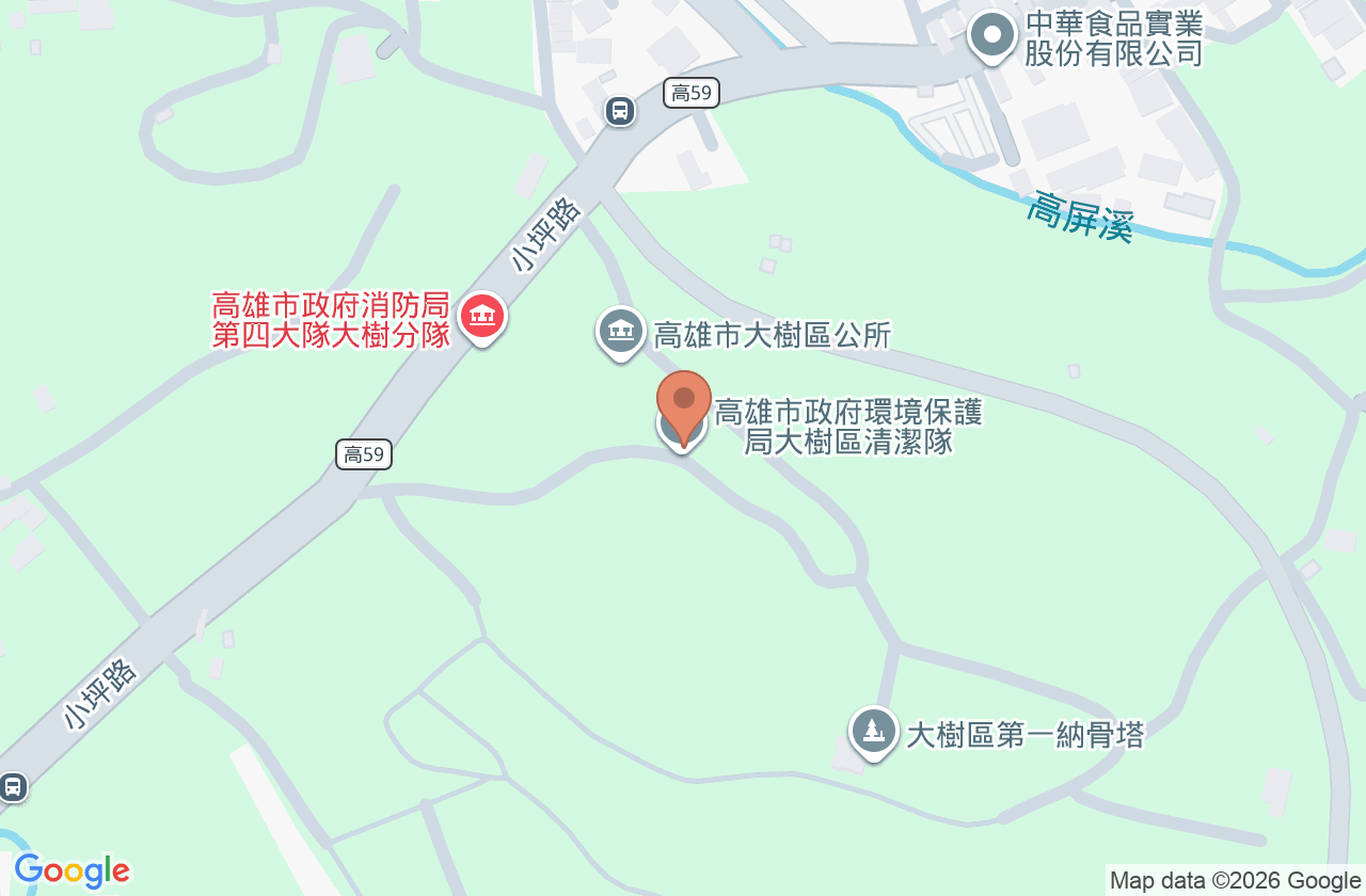 高雄市大樹區衛生所 位置地圖