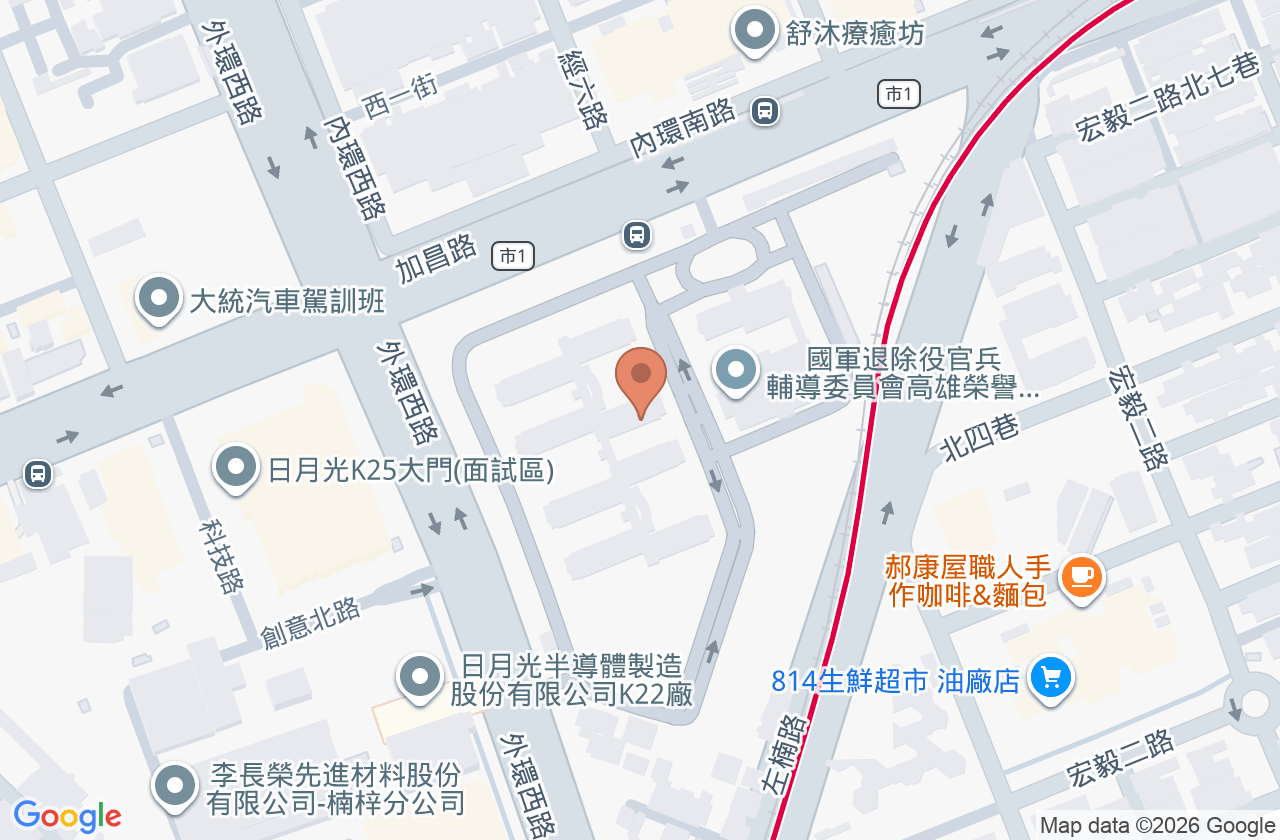 國軍退除役官兵輔導委員會高雄榮譽國民之家醫務室 位置地圖