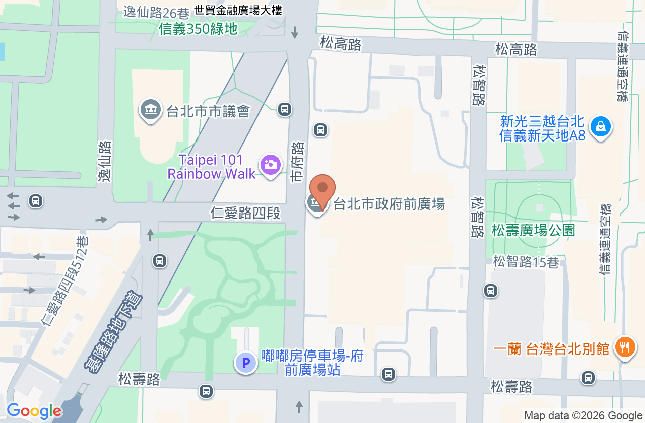 臺北市政府醫務室 位置地圖