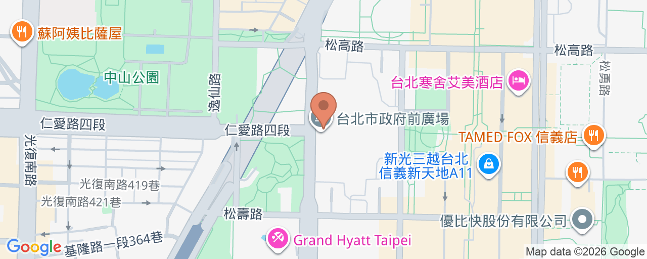 臺北市政府醫務室 位置地圖
