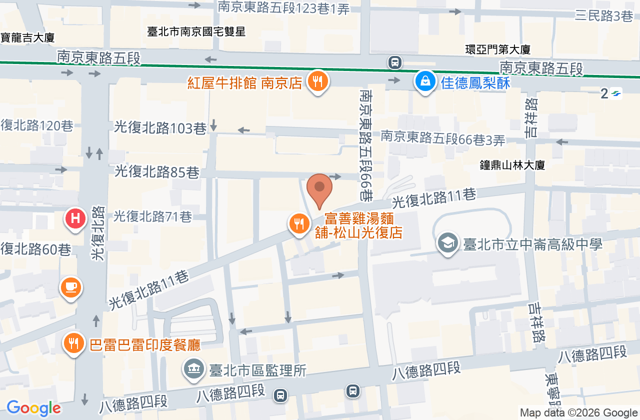 悠適復健科診所 位置地圖