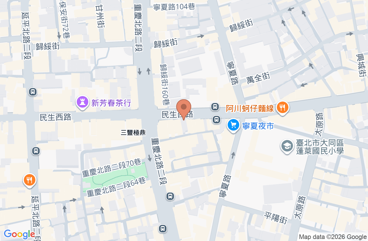 寧夏診所 位置地圖
