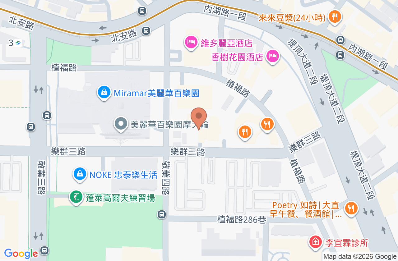 大直佳醫美人診所 位置地圖
