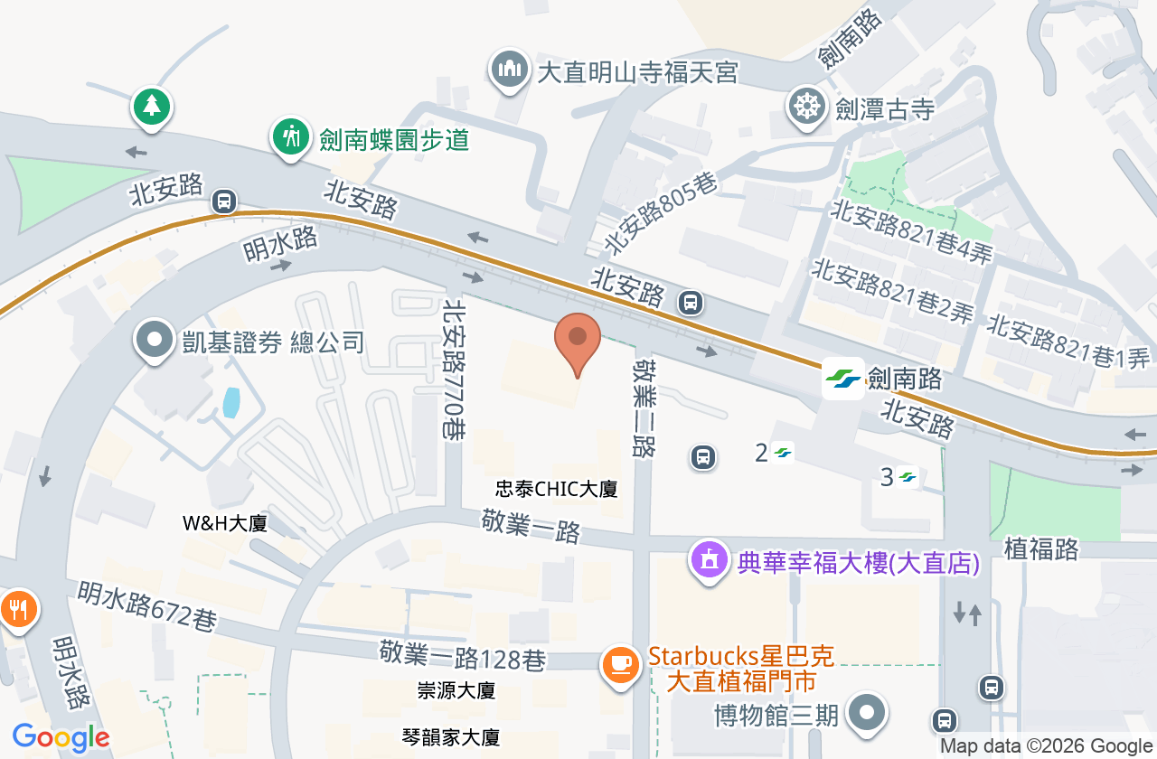 美迪大直婦產科診所 位置地圖