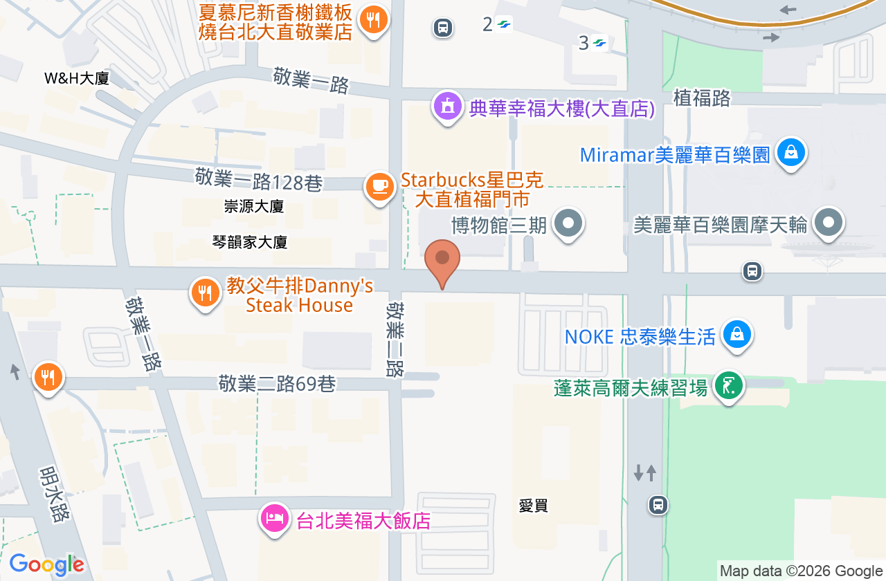 行健大直健康管理診所 位置地圖