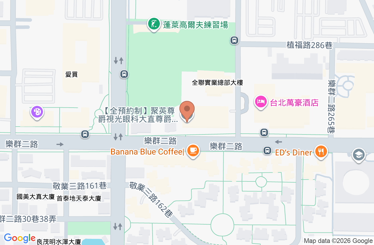 聚英尊爵視光眼科診所 位置地圖