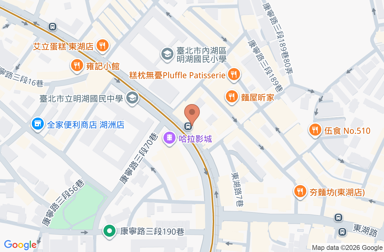 東湖張耳鼻喉科診所 位置地圖