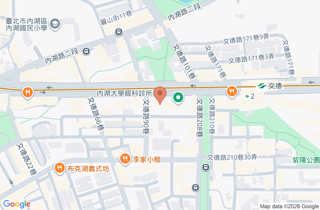 內湖大學眼科診所 位置地圖