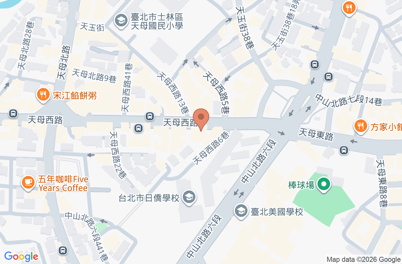 天母忠明2020眼科診所 位置地圖