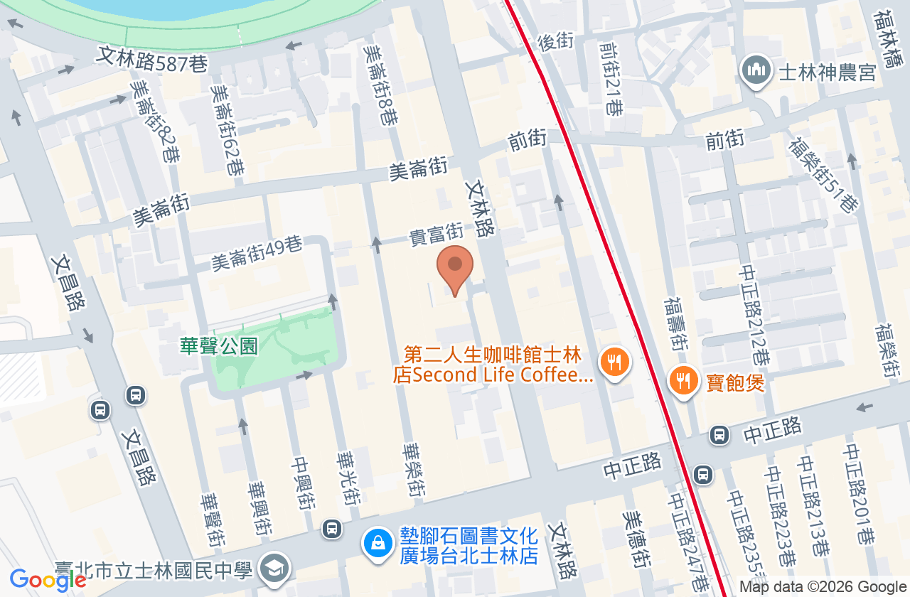 士林復健科診所 位置地圖