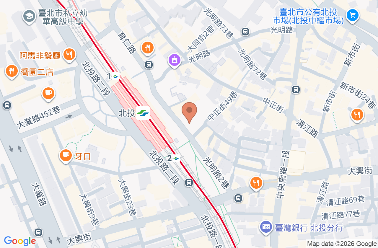 北辰身心醫學診所 位置地圖