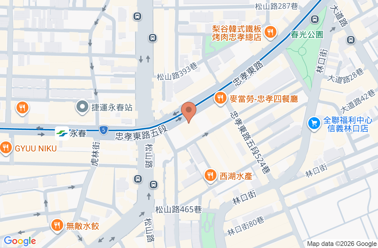新眼光眼科診所 位置地圖