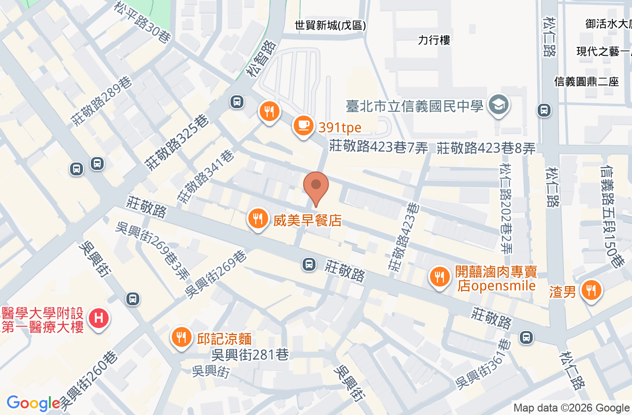 信義耳鼻喉科診所 位置地圖