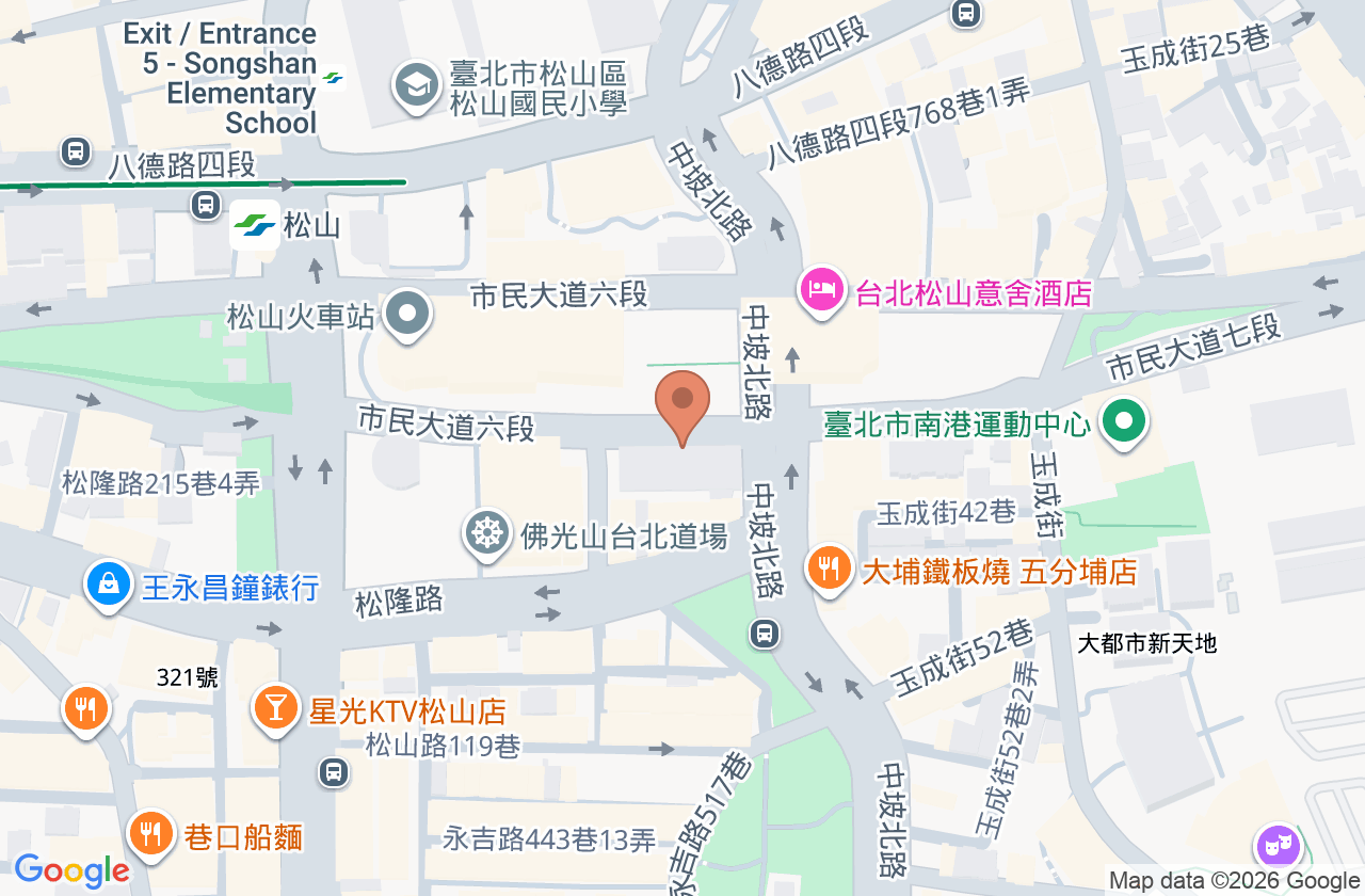 松山班廷建興診所 位置地圖