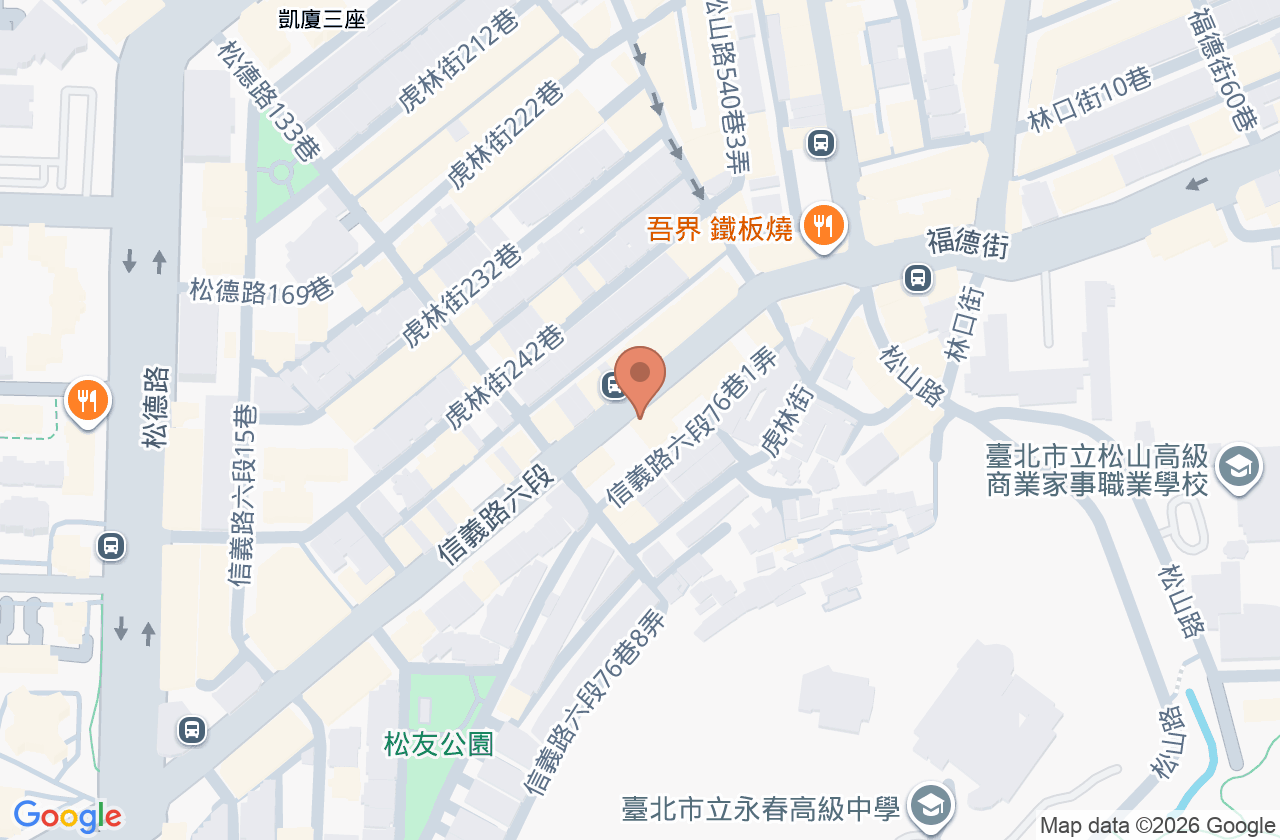 嚴敏心耳鼻喉科診所 位置地圖
