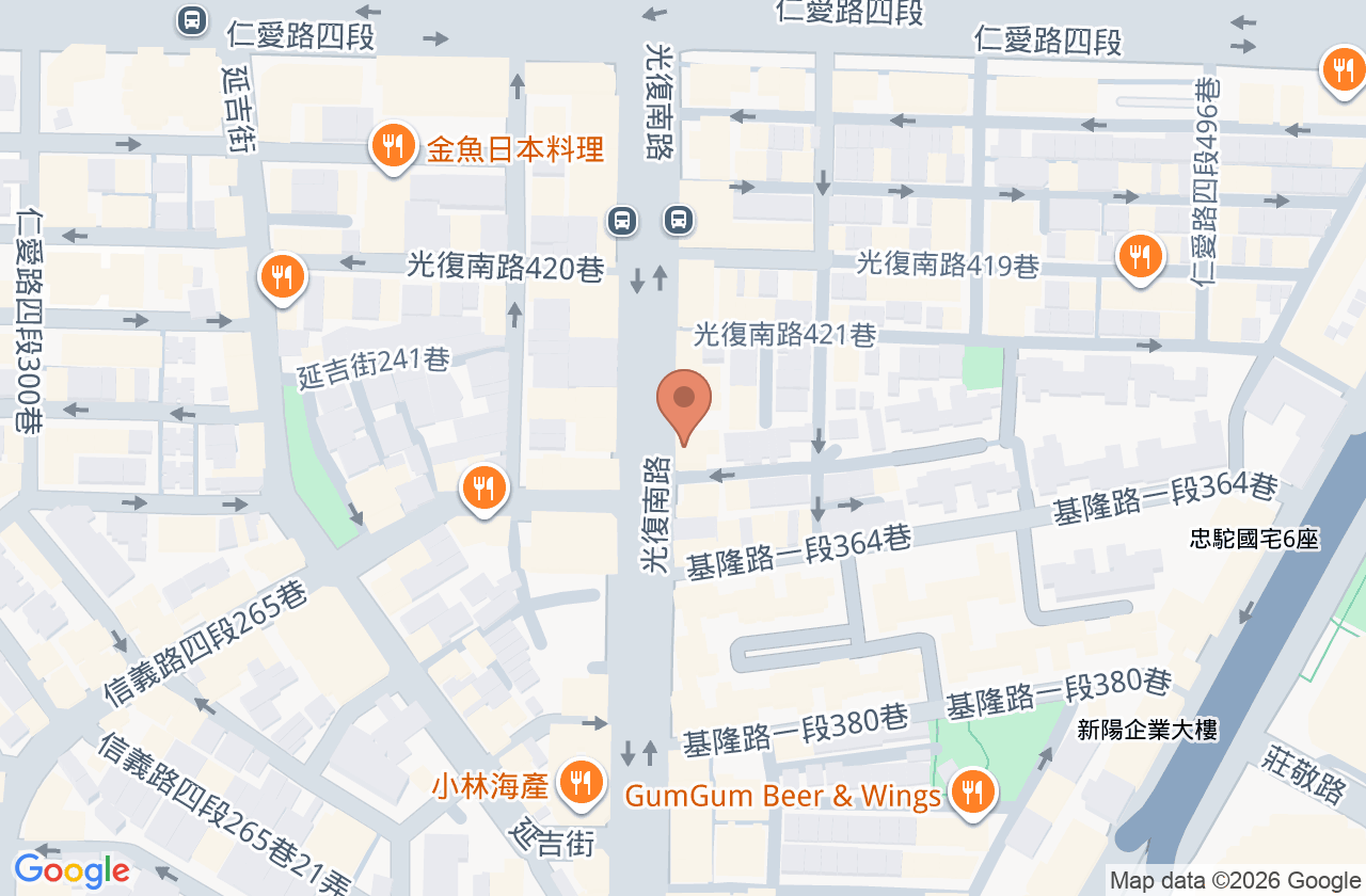 信義適康復健科診所 位置地圖