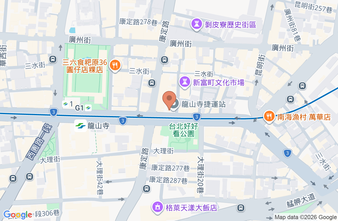 日光眼科診所 位置地圖