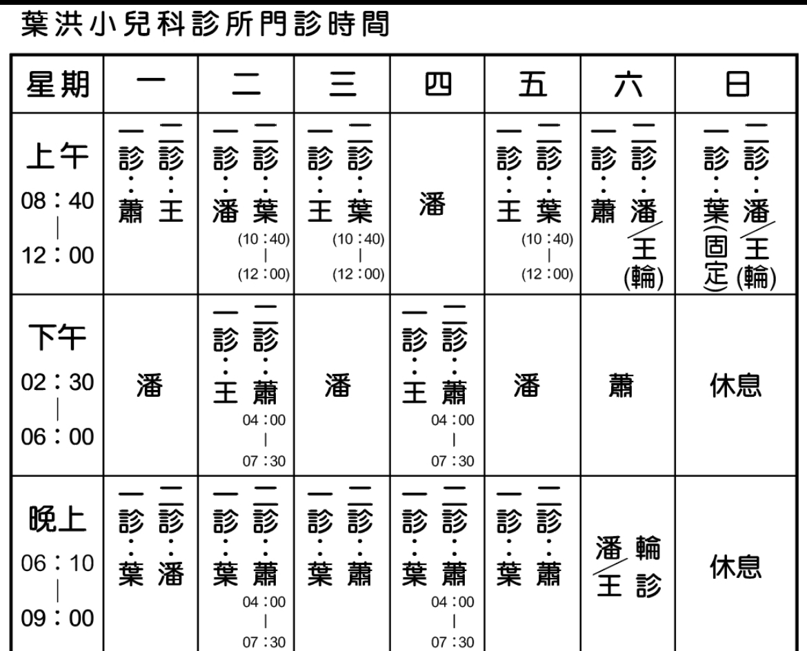 葉洪小兒科診所 診所實景照