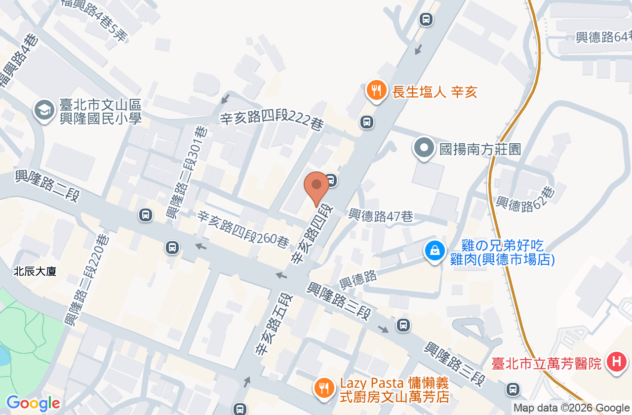 木柵身心診所 位置地圖