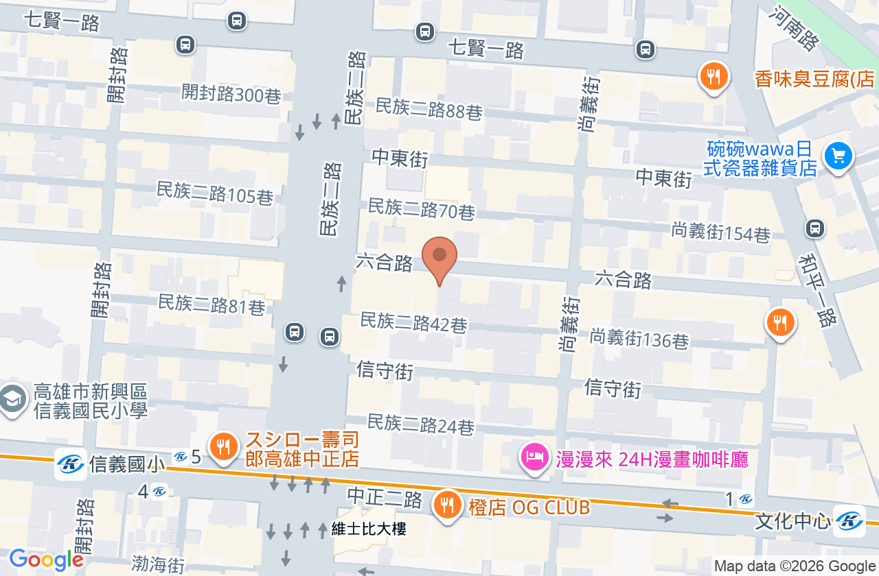 亨明眼科診所 位置地圖