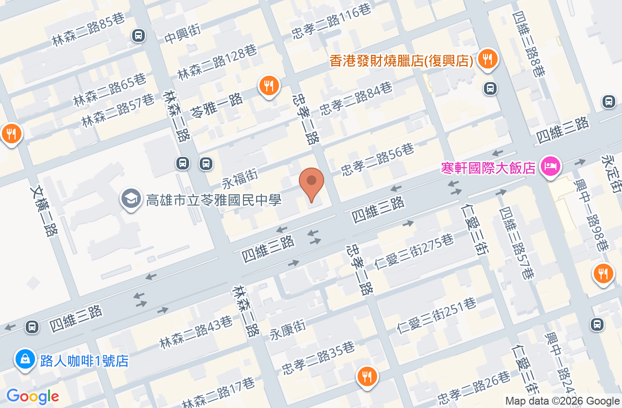 莊友楨眼科診所 位置地圖