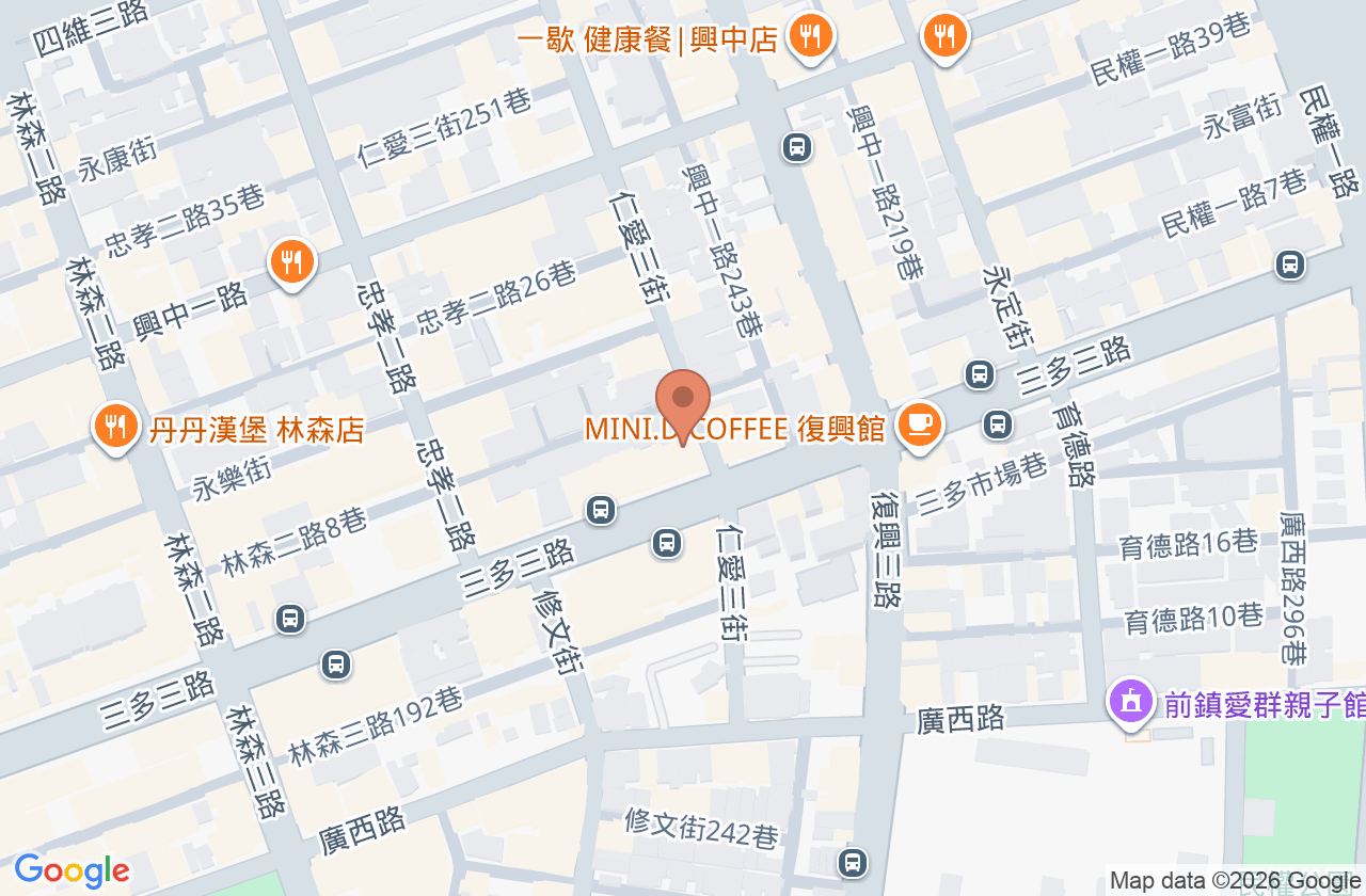 曾政峰耳鼻喉科診所 位置地圖