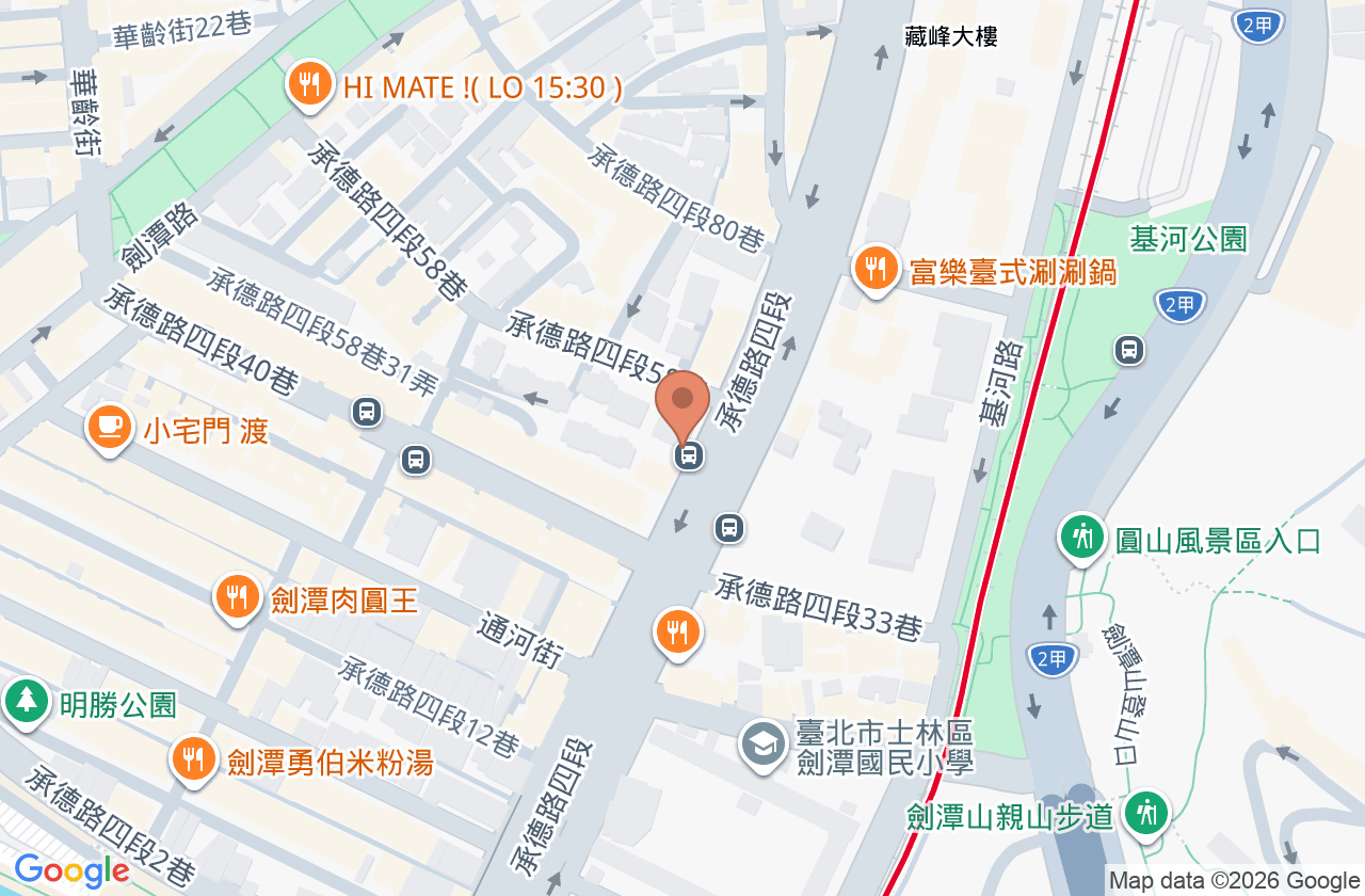 劍潭璞軒牙醫診所 位置地圖
