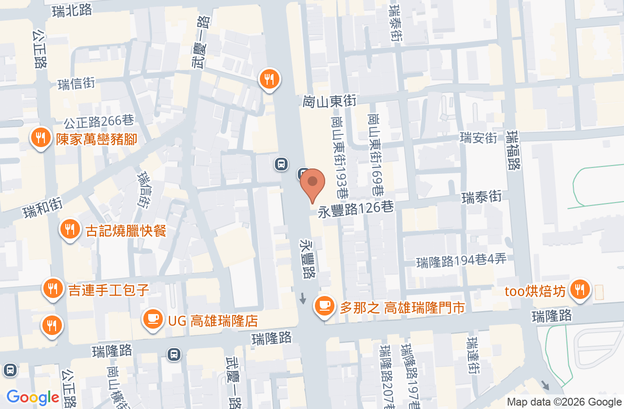 瑞豐復健科診所 位置地圖