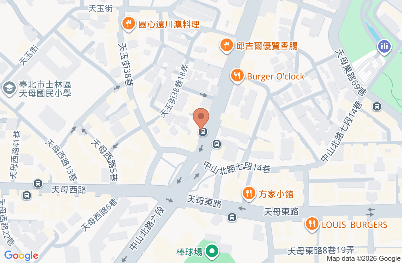 天母波士頓牙醫診所 位置地圖